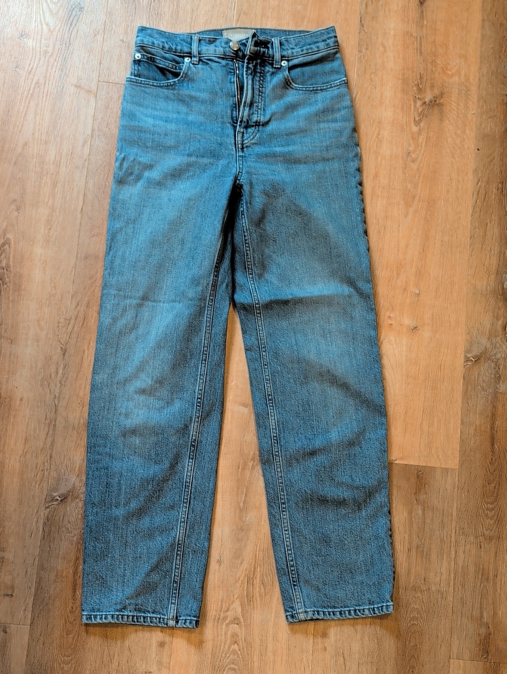 Everlane Way High Jeans Size 26 Long Straight Leg Medium Wash